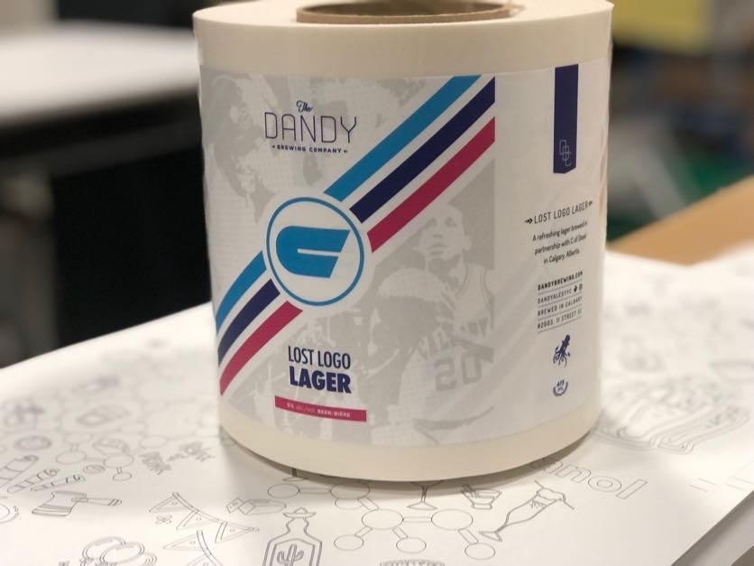 Making Labels Make Sense For Small Businesses & Farmers Markets 4 Custom toilet paper roll label designed on Canva for local brewing company