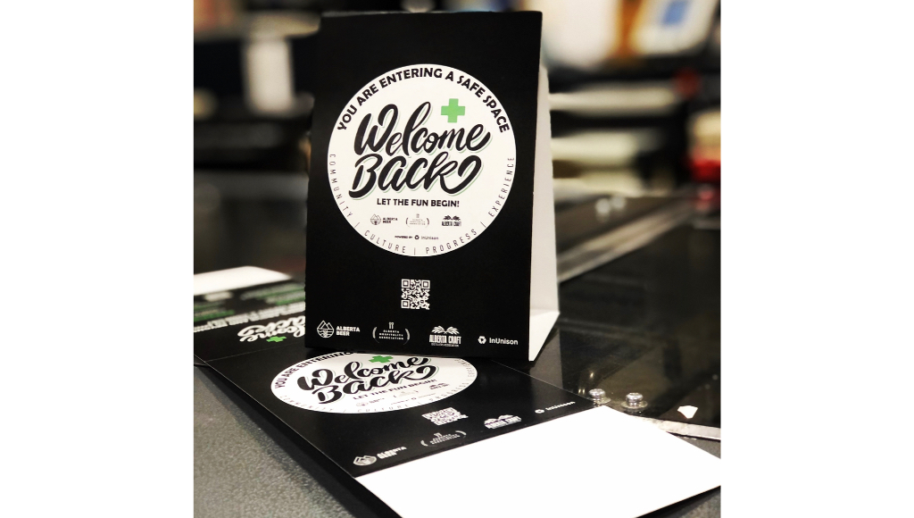 How to Design Counter Cards & Tent Cards in Canva 8 Brewery tent card design from Little Rock Printing
