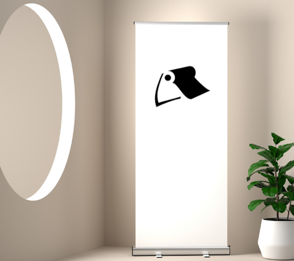 How to Design a Roll Up Banner Stand in Canva 1 Roll up banner stand example from Little Rock Printing