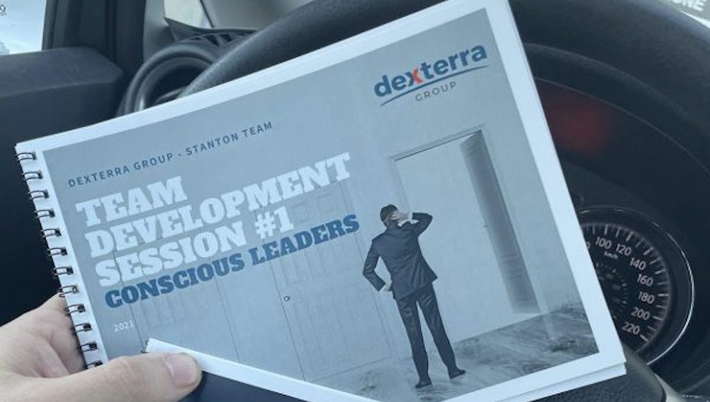 Little Rock vs. Walmart for Printing Documents 3 Spiral notebooks for the Dexterra Group's team development sessions printed by Little Rock Printing