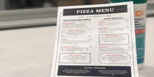 Waterproof Posters 3 waterproof menu